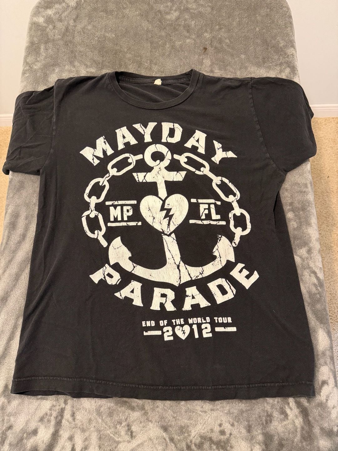 Mayday Parade End Of The World Tour 2012 Band T-Shirt Black 2