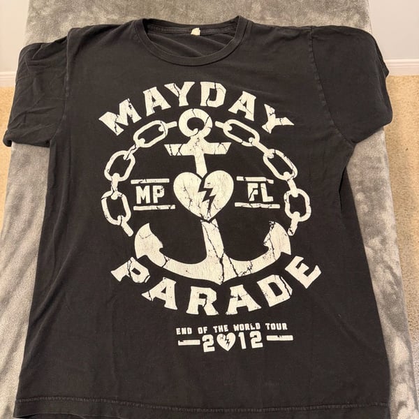 Mayday Parade End Of The World Tour 2012 Band T-Shirt Black
