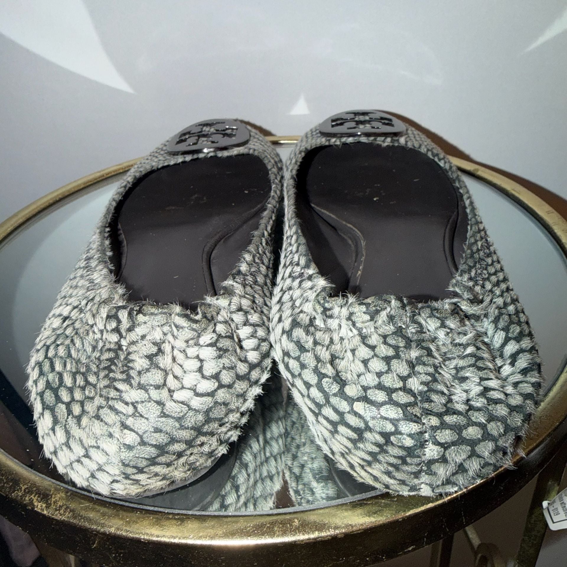 Tory Burch Reva Haircalf Snake Print Ballet Flat 7