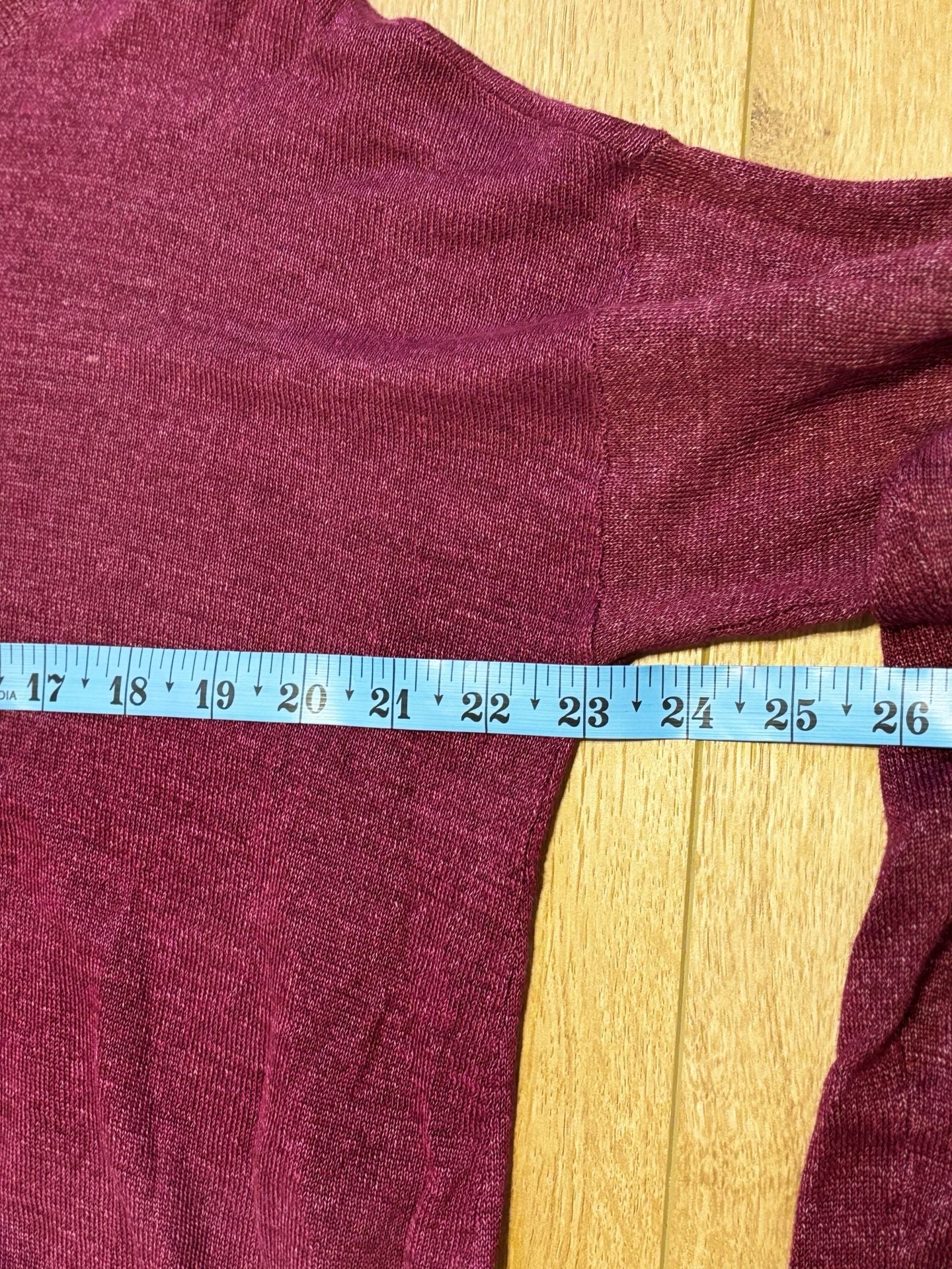Eileen Fisher Hemp Tencel Knit Sweater Burgundy High Low 5
