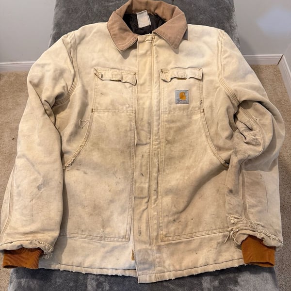 Carhartt Duck Traditional Coat Jacket White Natural
