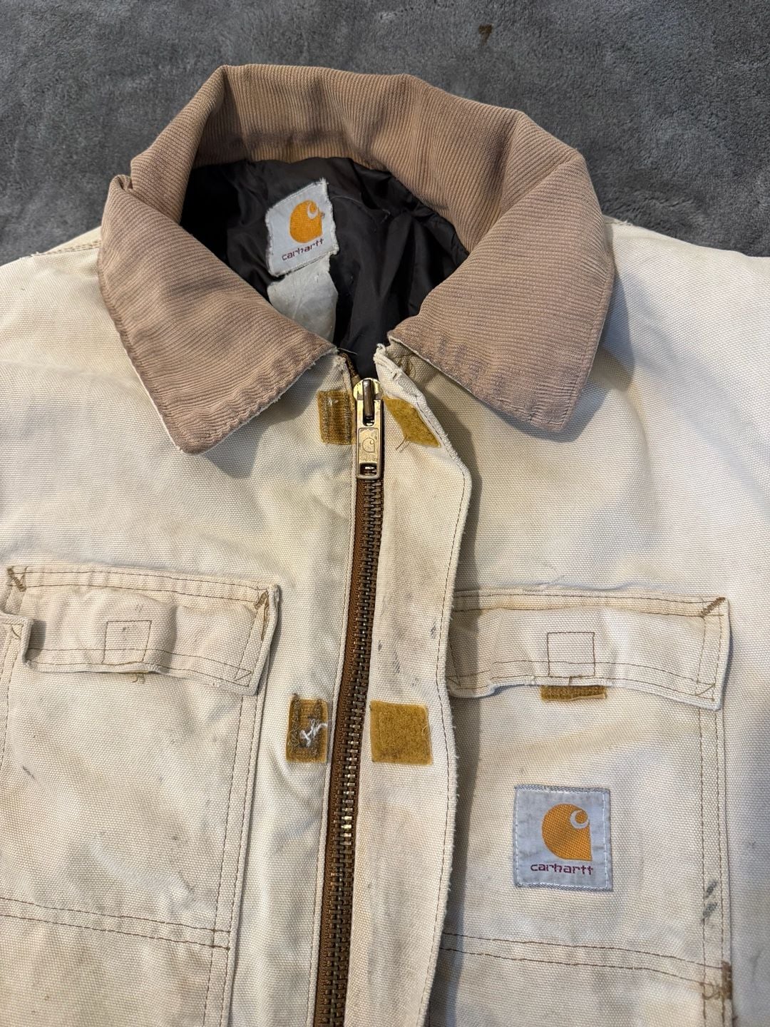 Carhartt Duck Traditional Coat Jacket White Natural 4