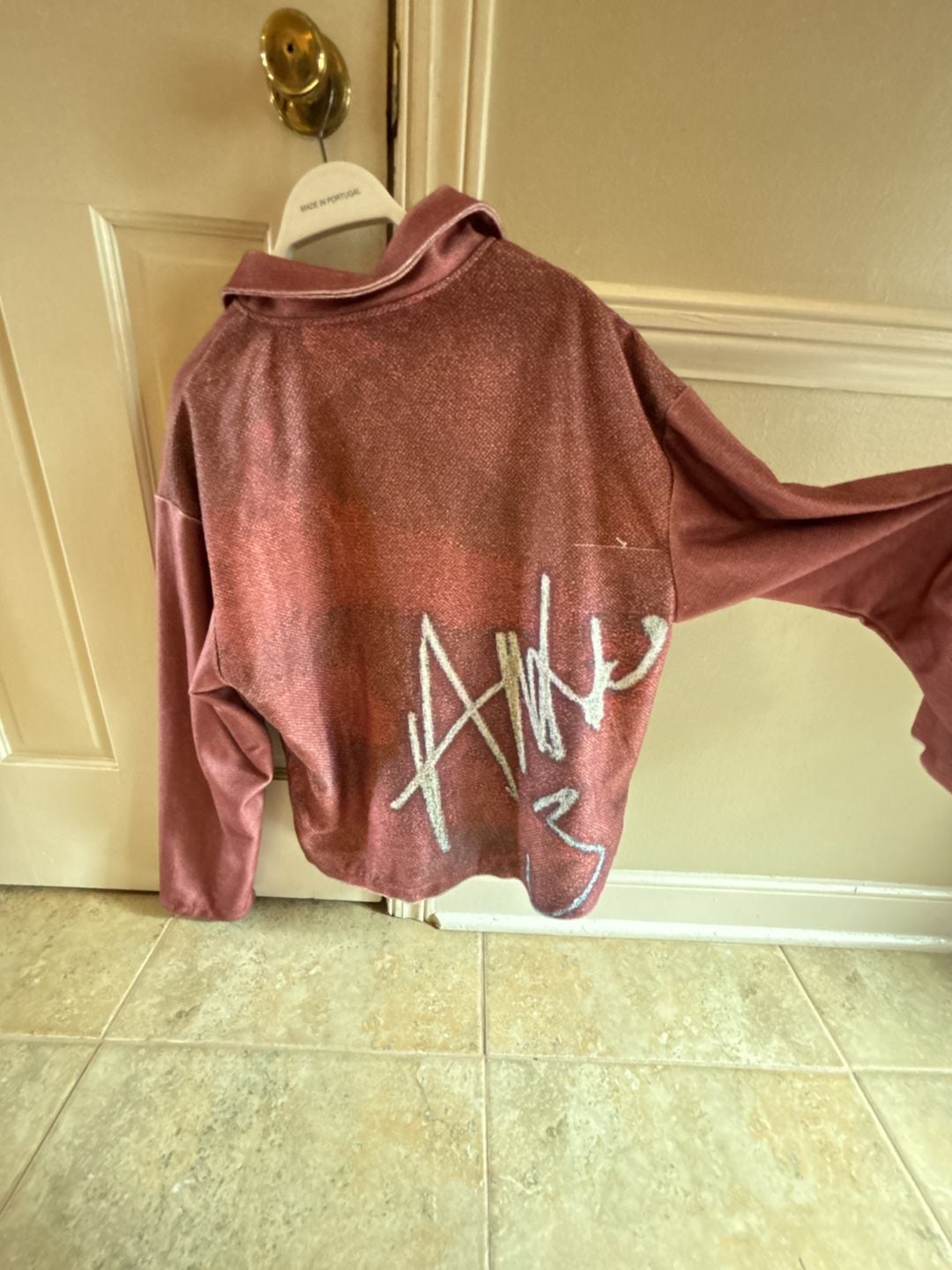 Custom Andre 3000 Tapestry Jacket Pink Zip-Up 4