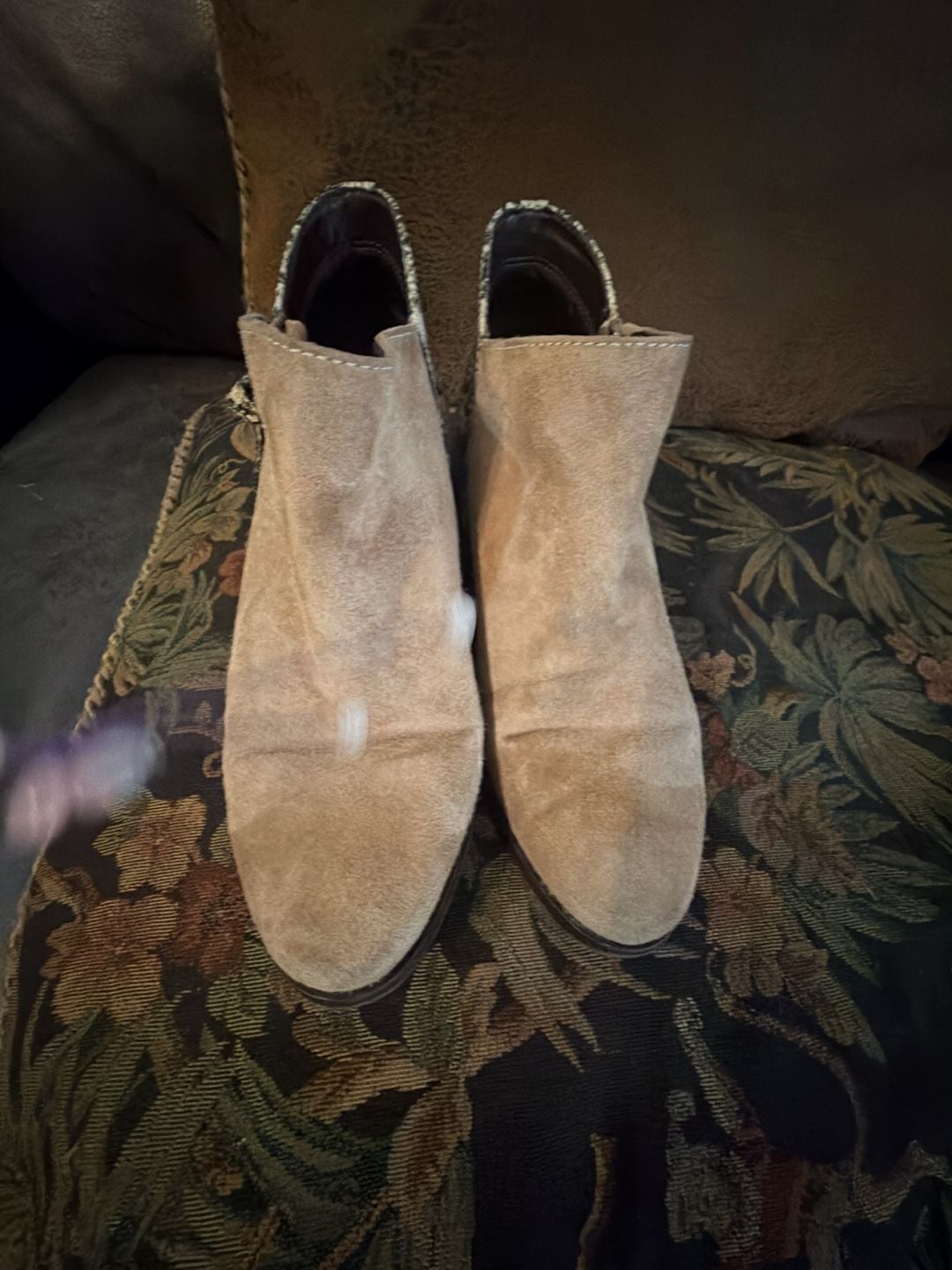 Cole Haan Gracy Bootie Size 5.5B Tan Suede Snakeskin 5