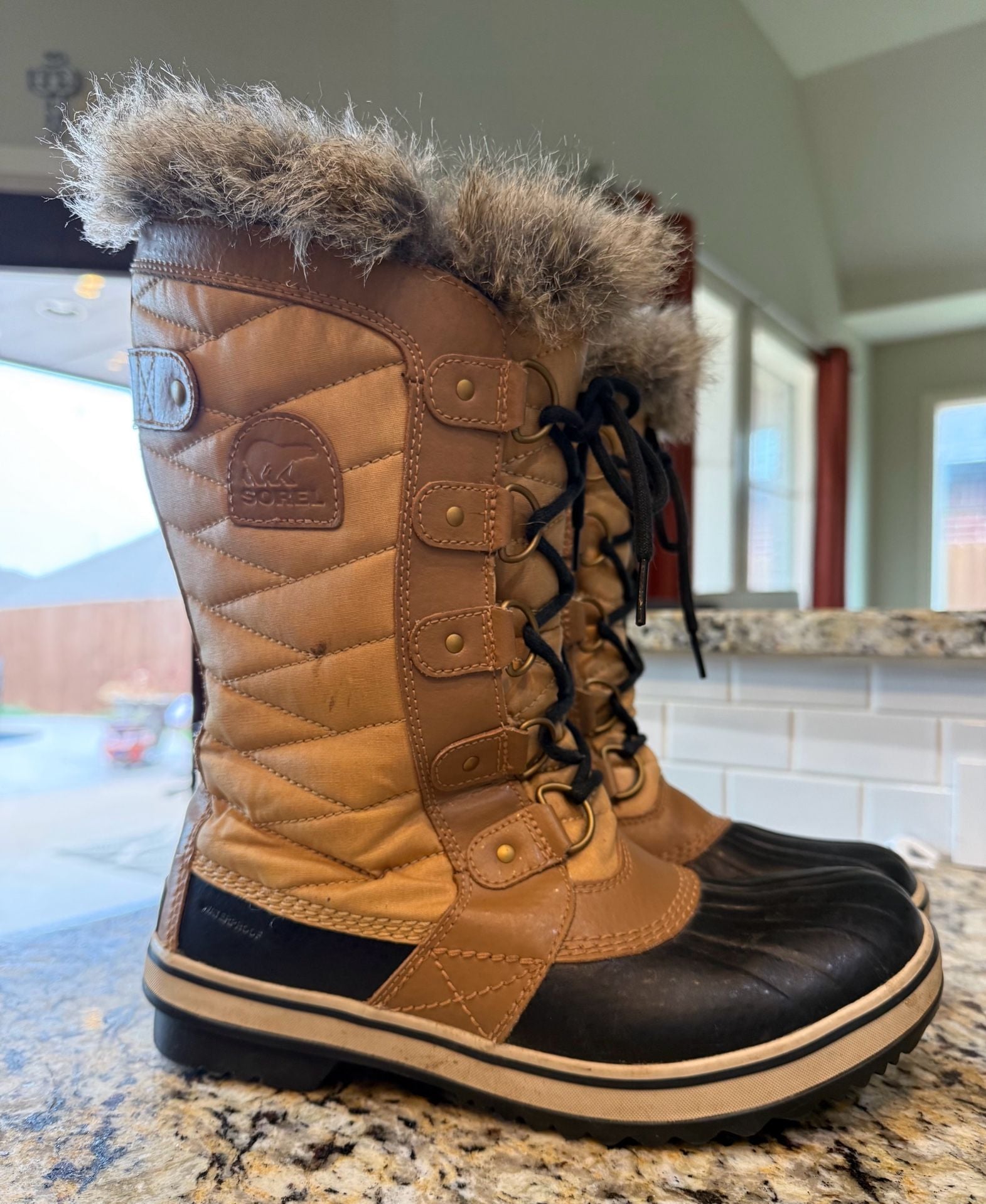 Sorel Tofino II Waterproof Faux Fur Winter Boots Brown 2