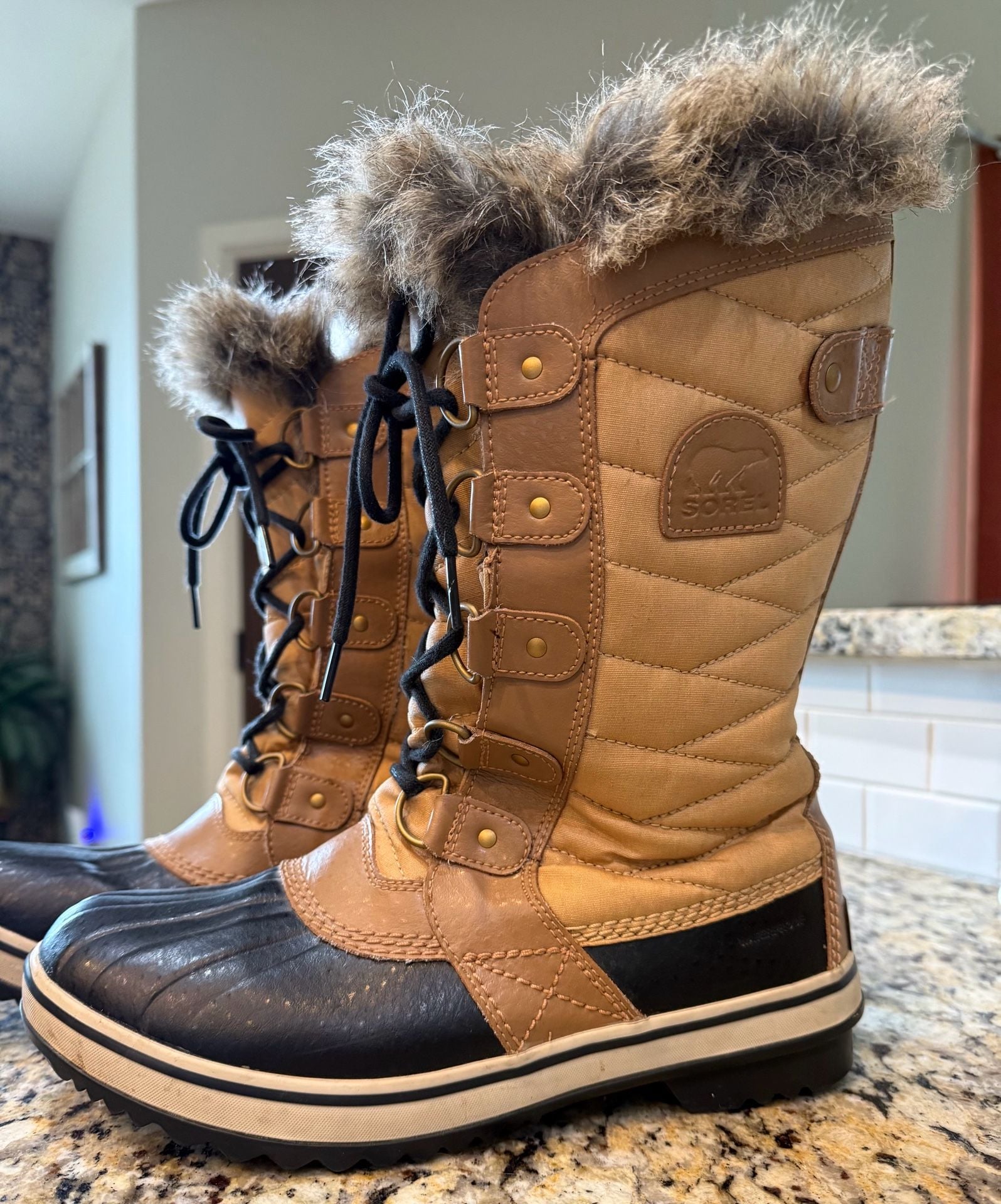 Sorel Tofino II Waterproof Faux Fur Winter Boots Brown 5