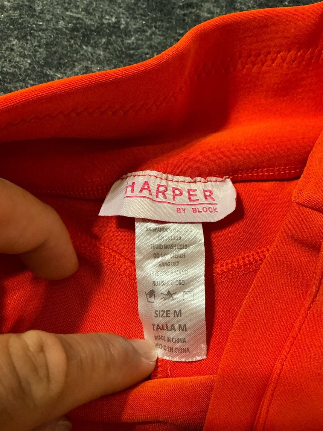Harper By Block Pencil Skirt Womens Size Medium Orange Button Accent Midi 4
