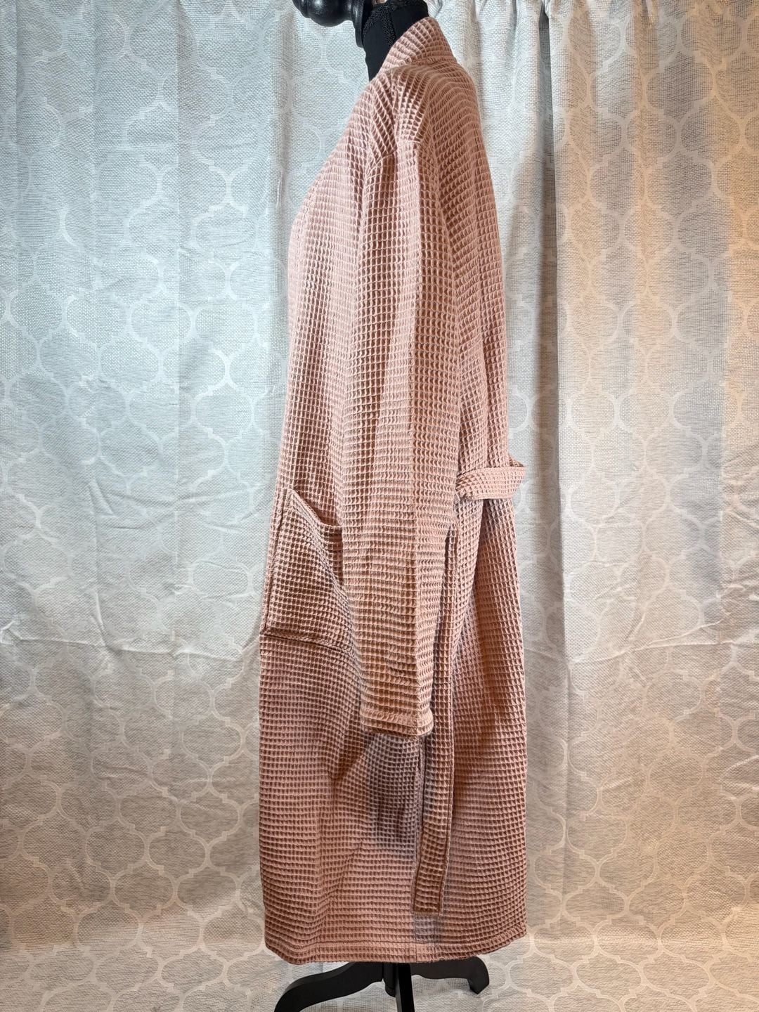 Quince Organic Turkish Waffle Bathrobe Dusty Rose 5