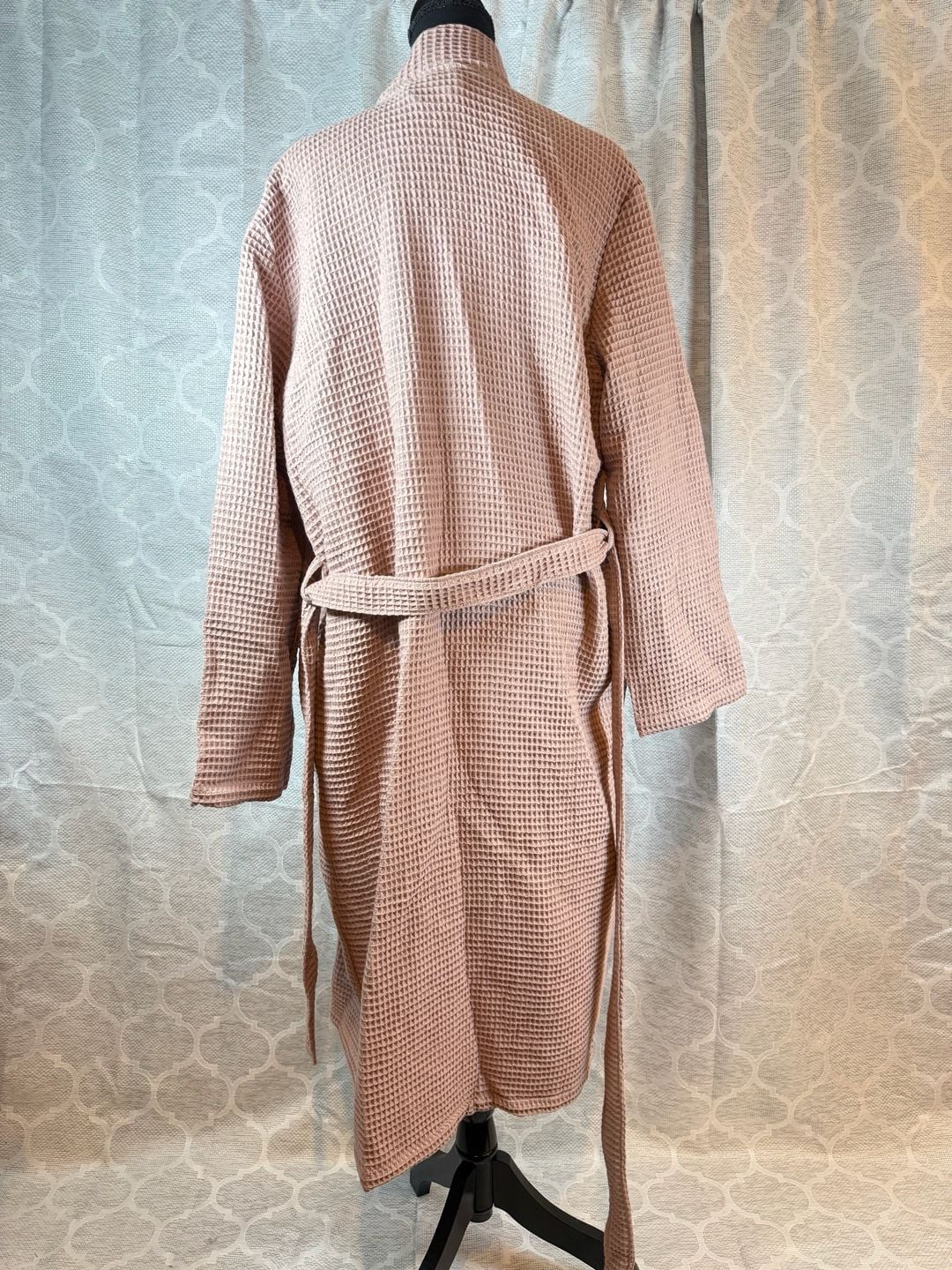 Quince Organic Turkish Waffle Bathrobe Dusty Rose 6