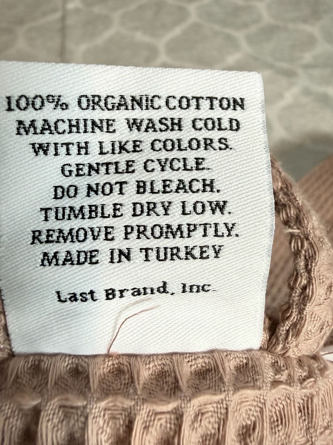 Quince Organic Turkish Waffle Bathrobe Dusty Rose 9