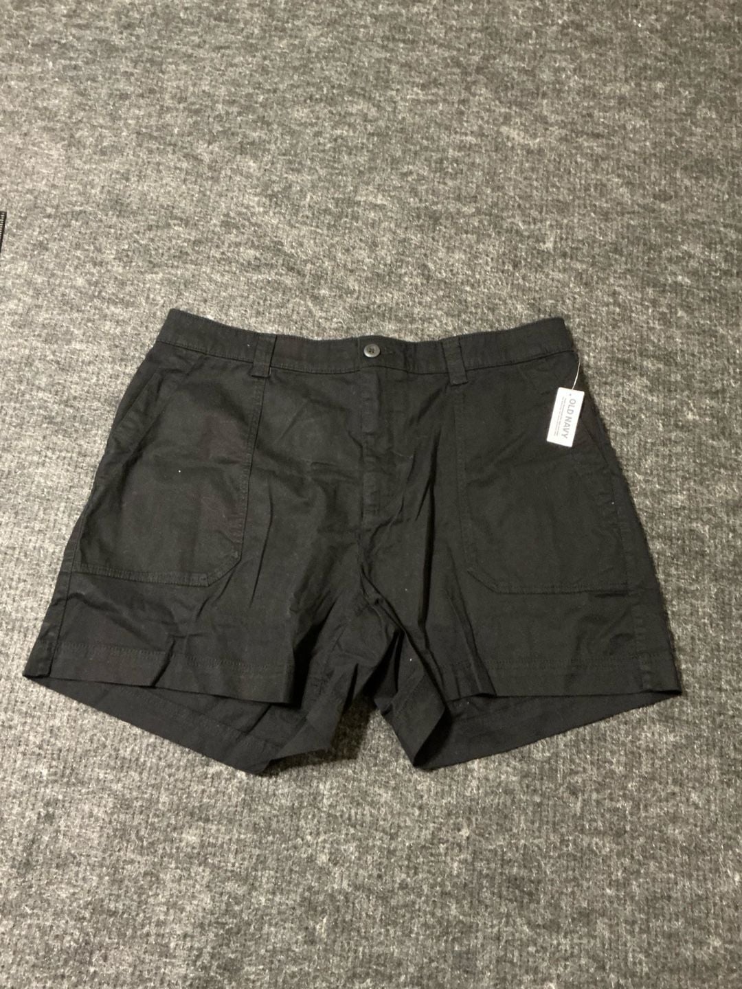 Old Navy Utility Cargo Shorts Womens Size XL Black Cotton Casual Pockets 2