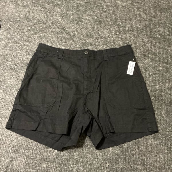 Old Navy Utility Cargo Shorts Womens Size XL Black Cotton Casual Pockets