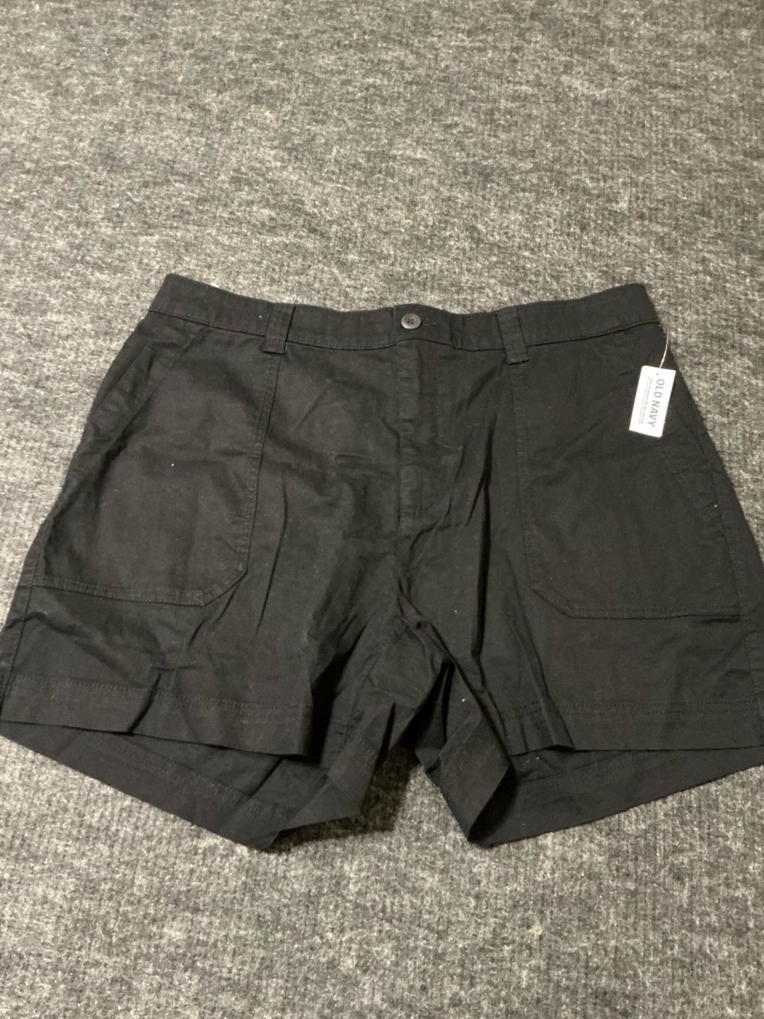 Old Navy Utility Cargo Shorts Womens Size XL Black Cotton Casual Pockets 3