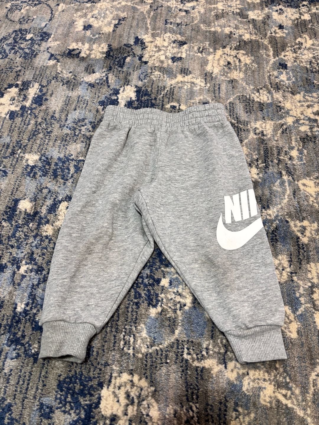 Nike Gray Jogger Sweatpants Grey Logo Kids Toddler 2
