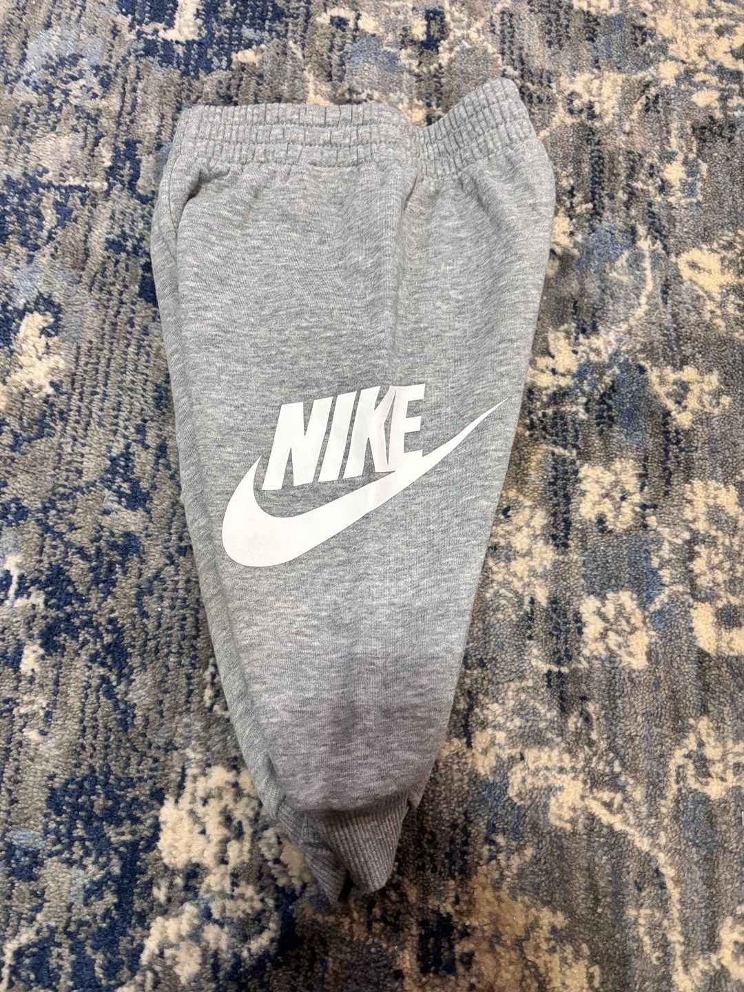 Nike Gray Jogger Sweatpants Grey Logo Kids Toddler 3