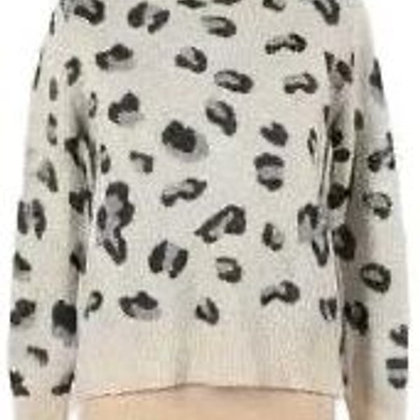 Simply Style Leopard Crew Neck Sweater