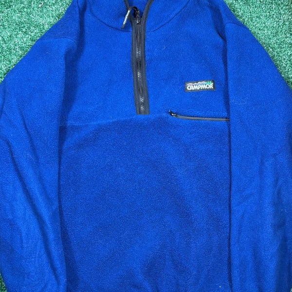 Campmor Vintage 1/4 Zip Fleece Pullover Royal Blue