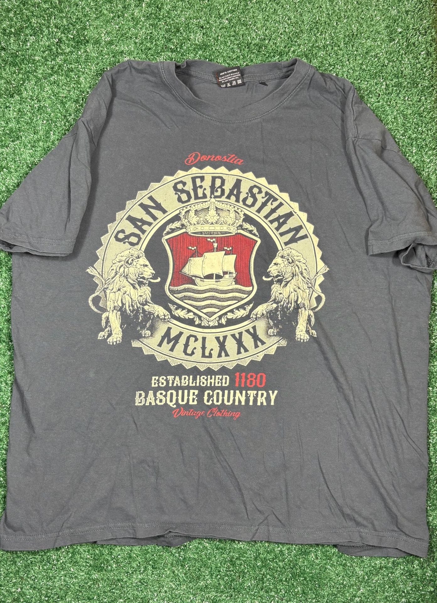 Smile Originals San Sebastian Basque Country T-Shirt Size XL Grey Graphic 2
