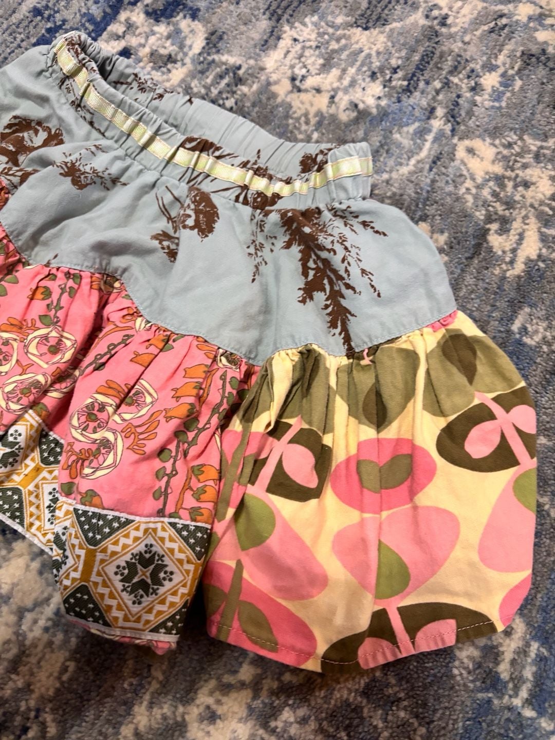 Matilda Jane Apron Skirt Size 4 Multi-Color Calico 4