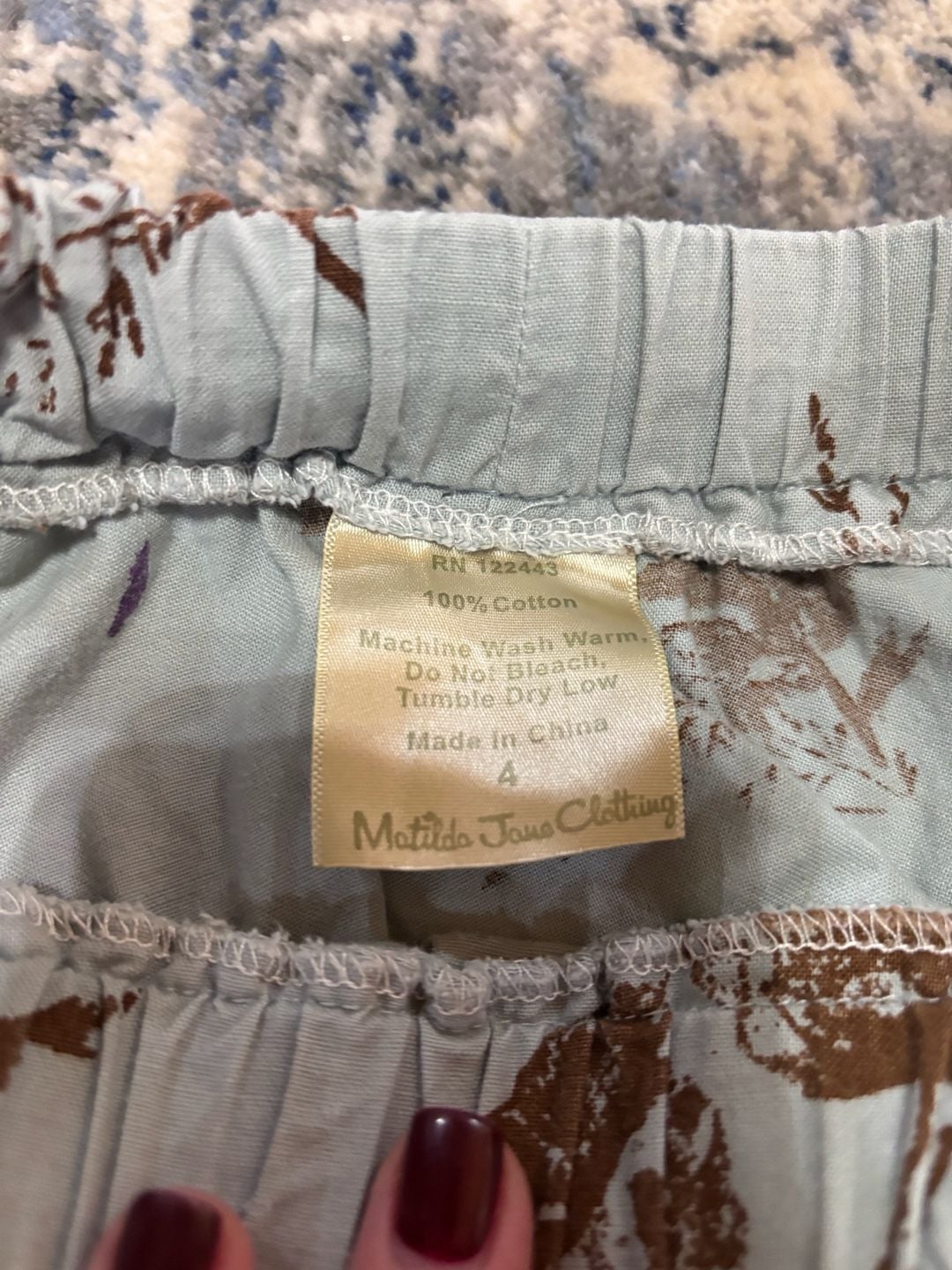 Matilda Jane Apron Skirt Size 4 Multi-Color Calico 5