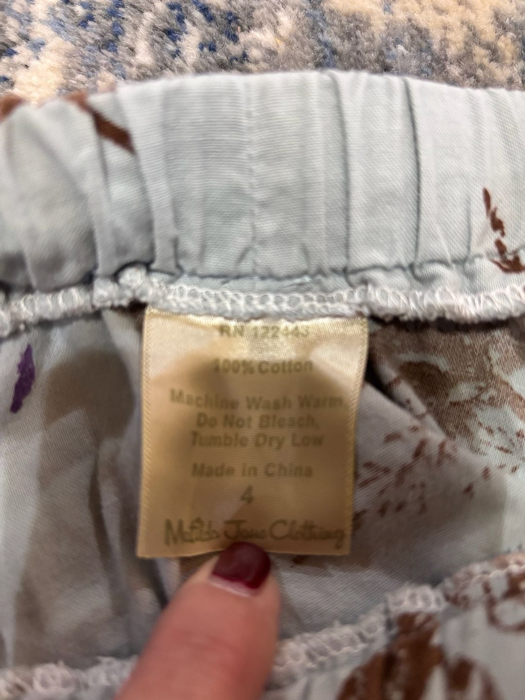 Matilda Jane Apron Skirt Size 4 Multi-Color Calico 6