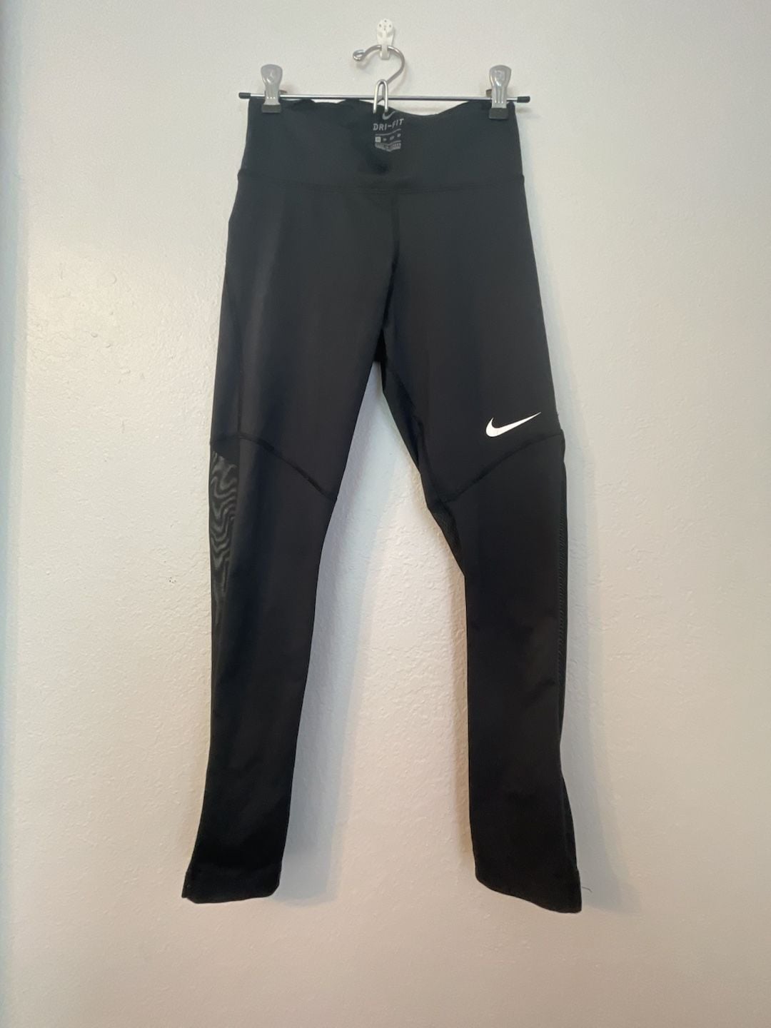Nike Dri-Fit Leggings Size XS Black Mesh Activewear Pants 2