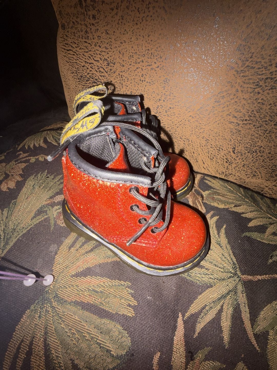 Dr. Martens 1460 Glitter Boots Size 4US 3UK Red 2