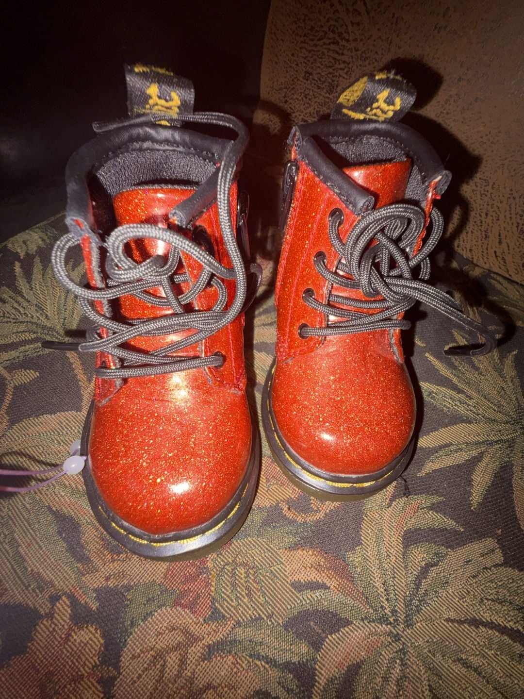 Dr. Martens 1460 Glitter Boots Size 4US 3UK Red 4