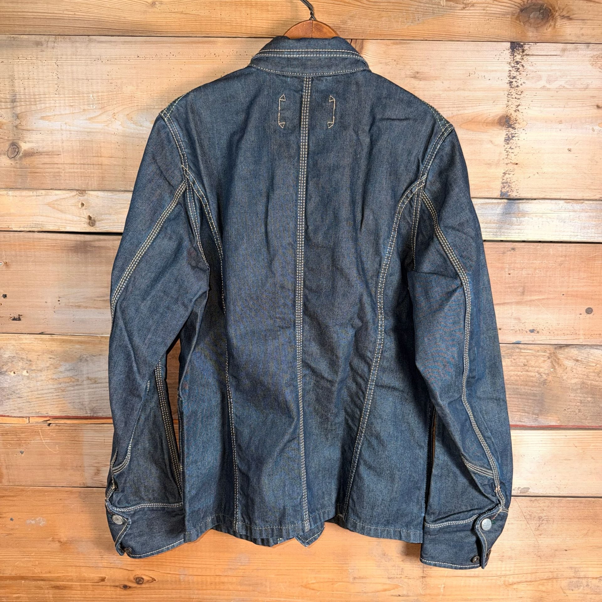 Vintage Diesel Denim Double-Breasted Jacket Size L Blue Workwear 3