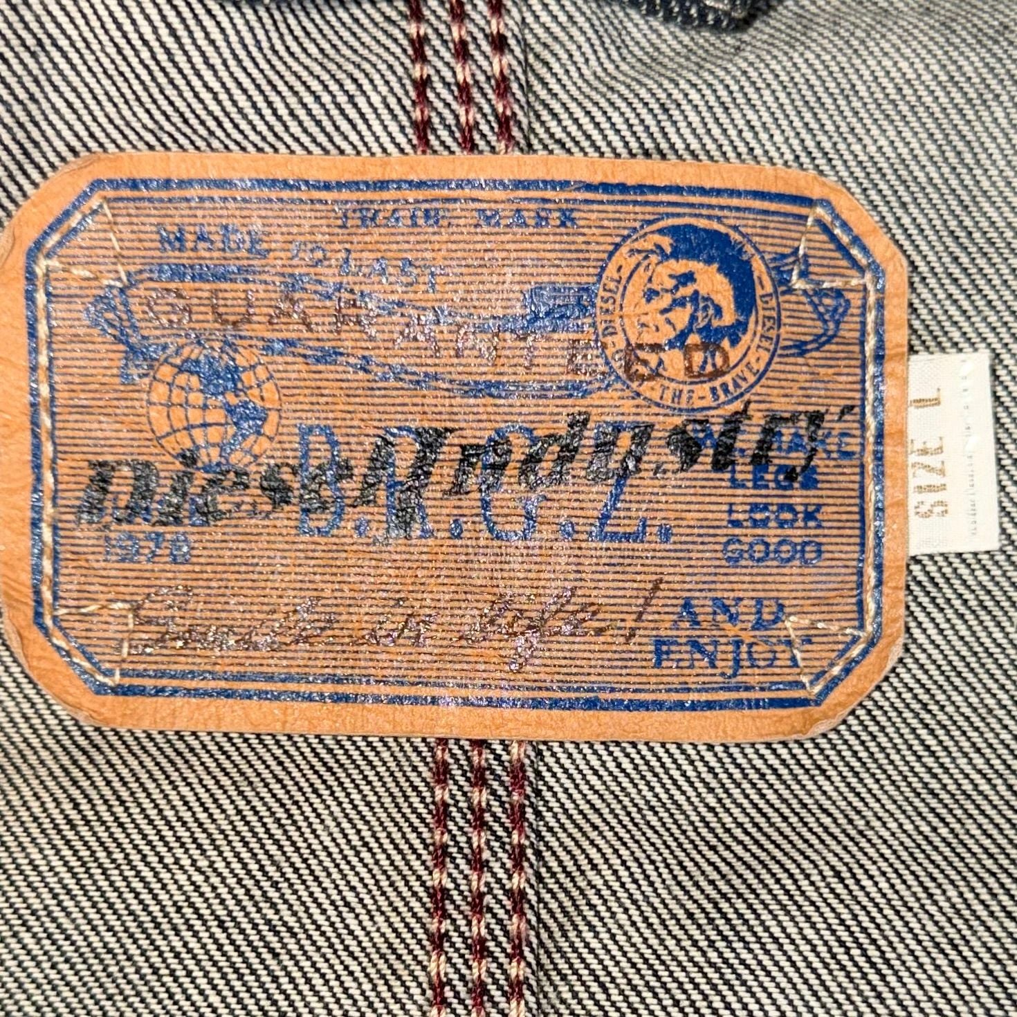 Vintage Diesel Denim Double-Breasted Jacket Size L Blue Workwear 5