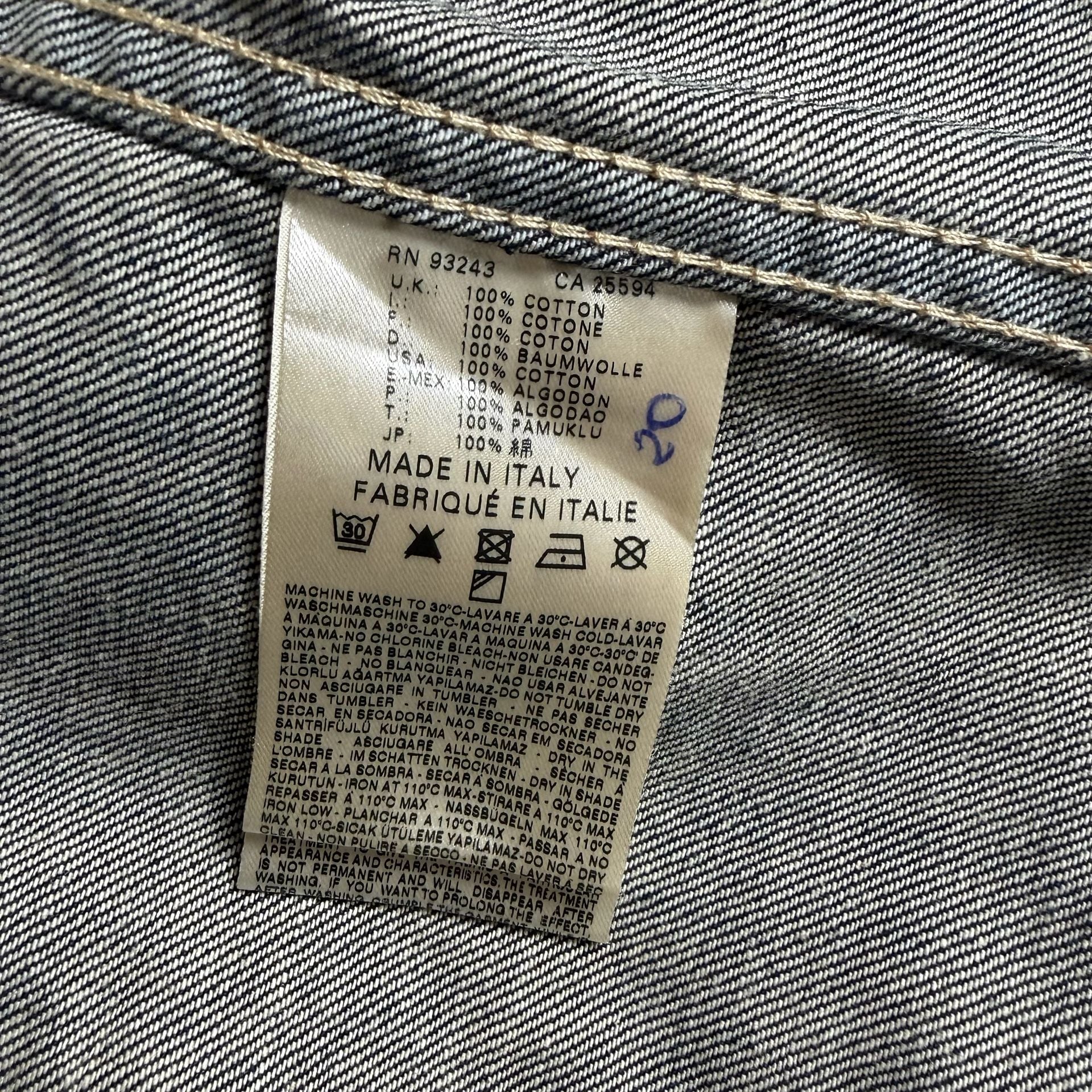 Vintage Diesel Denim Double-Breasted Jacket Size L Blue Workwear 6