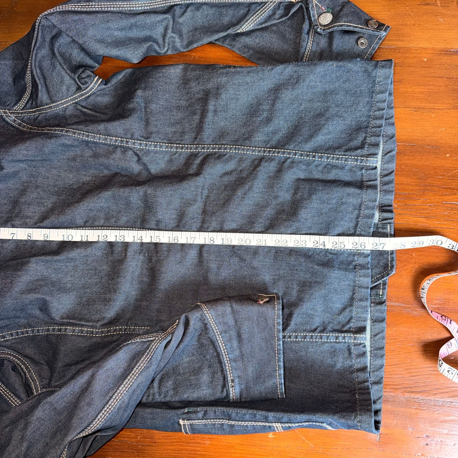 Vintage Diesel Denim Double-Breasted Jacket Size L Blue Workwear 8