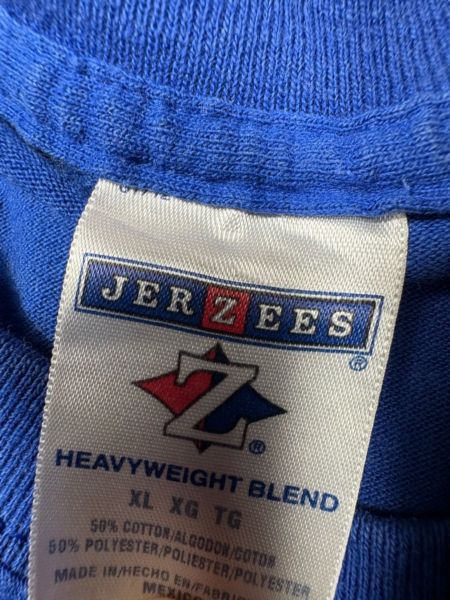 Jerzees Mercer V.F.W. Post 6345 T-Shirt Size XL Blue Baseball Number 9 3