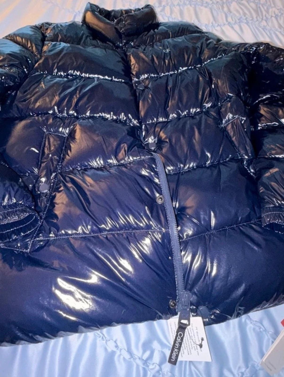 Calvin Klein Shiny Puffer Jacket Navy Blue 6