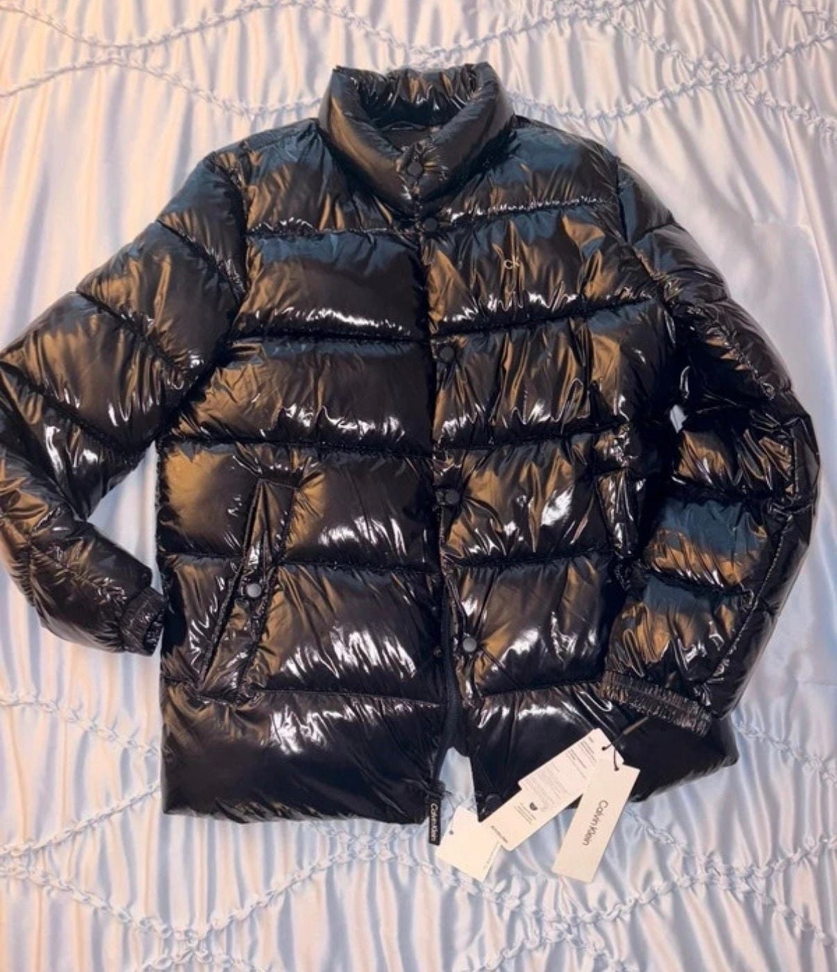 Calvin Klein Shiny Puffer Jacket Navy Blue 7