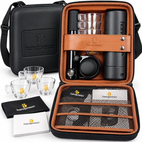 Handpresso Wild Hybrid Outdoor Espresso Set Black Brown Portable Coffee Maker