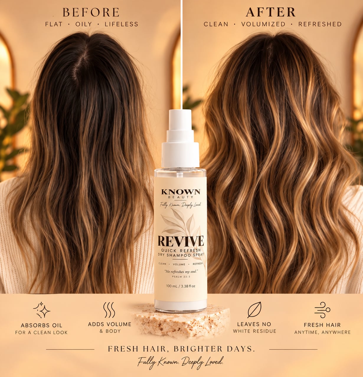 Known Beauty Revive Quick Refresh Dry Shampoo Spray 3.38 fl oz 2