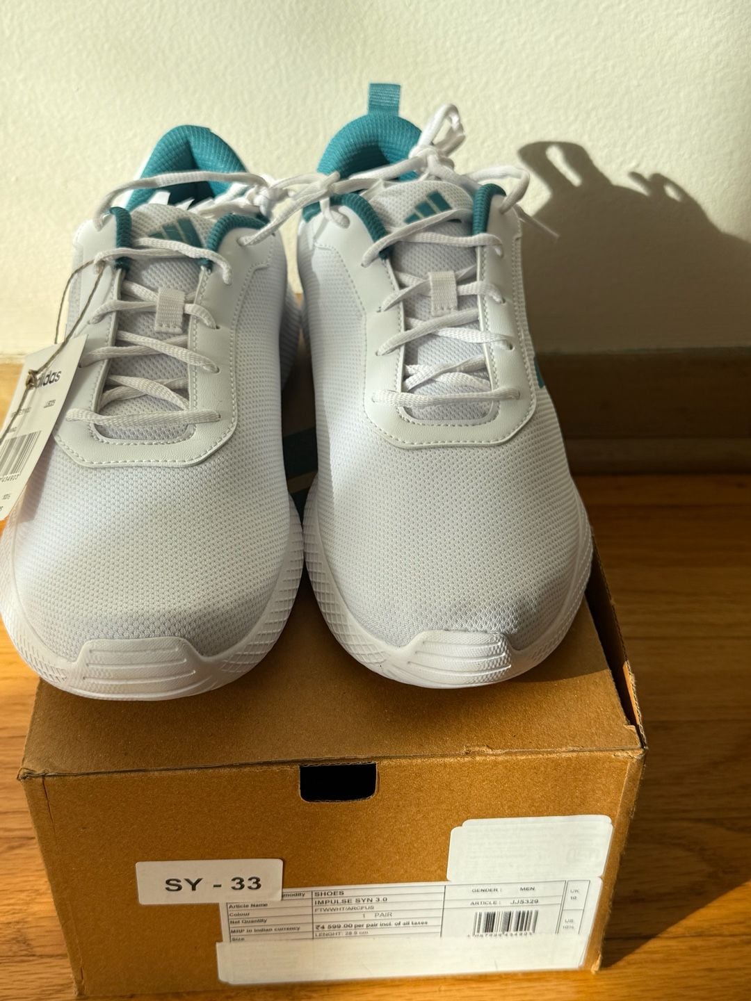 Adidas Impulse Syn 3.0 Size 10.5 White Running Shoes 3