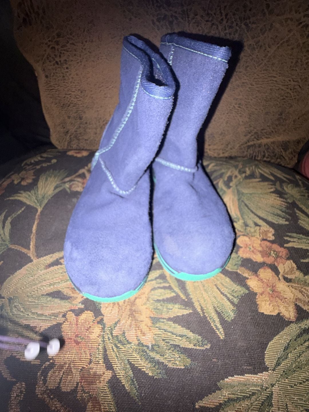 UGG Lynden Short Suede Boots Blue Turquoise Sole 3