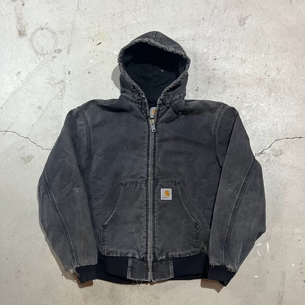 90’s Carhartt J130 Active Jacket Faded Black Thermal Lined