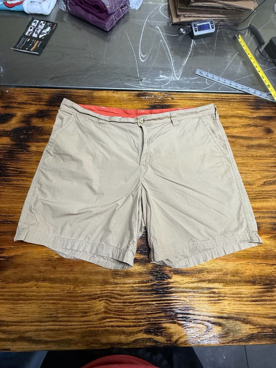 Columbia Washed Out Shorts Size 44W Tan Cotton Casual 2