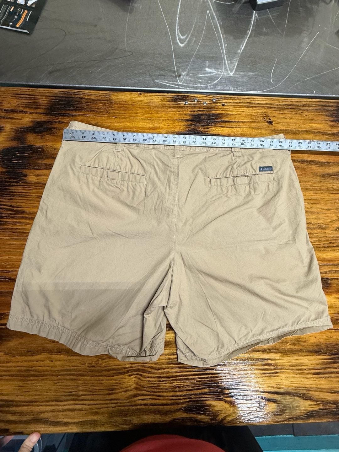 Columbia Washed Out Shorts Size 44W Tan Cotton Casual 3