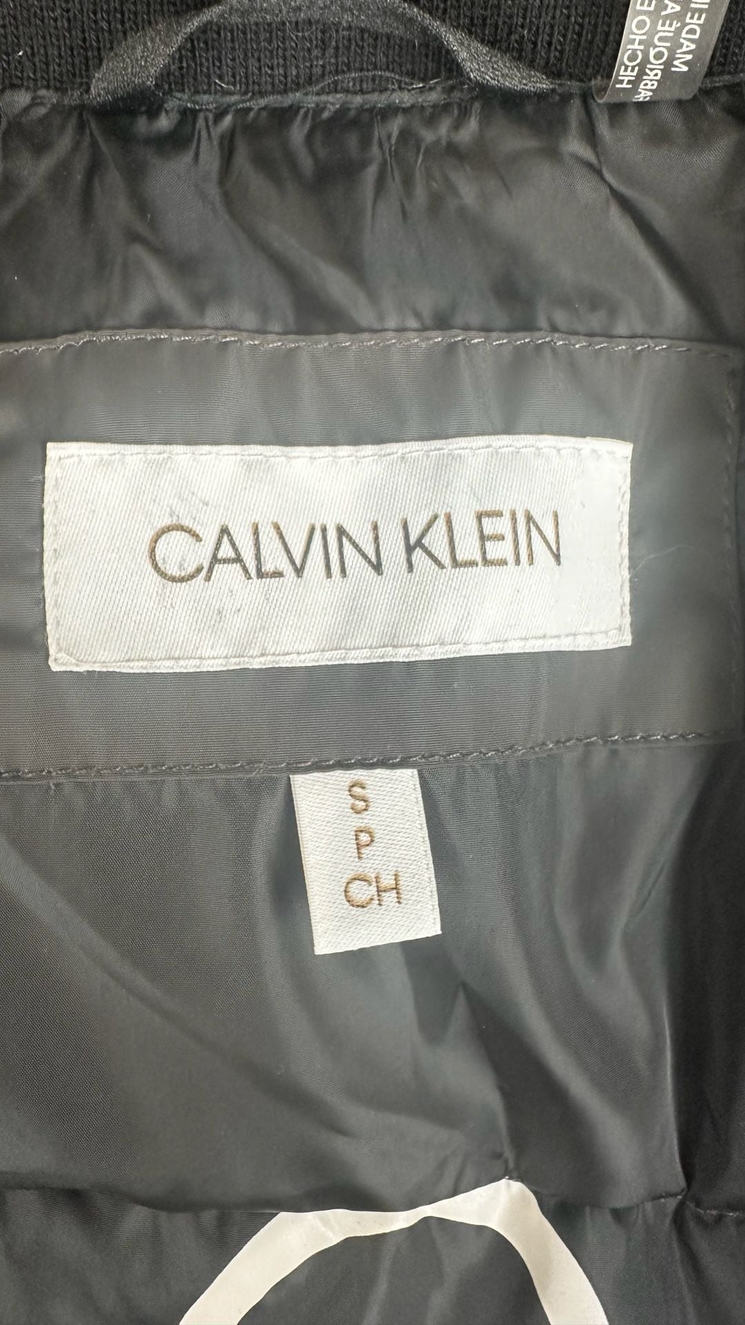 Calvin Klein Puffer Jacket Size S Black Quilted Bib Outerwear 6