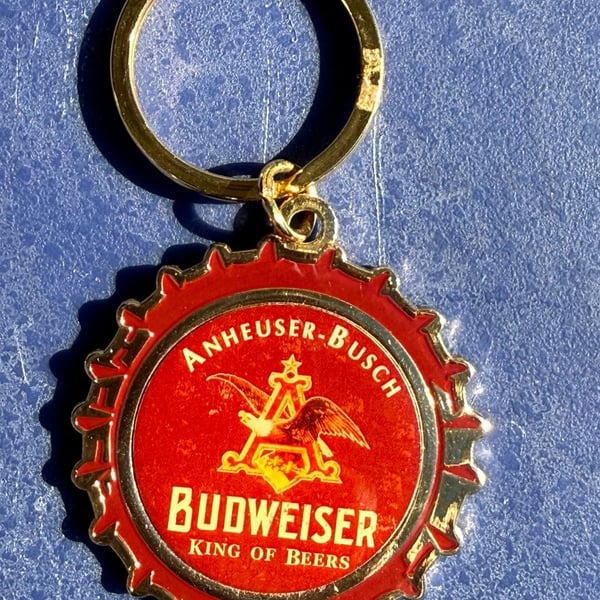 1980s Budweiser in Bottles Keychain 3”