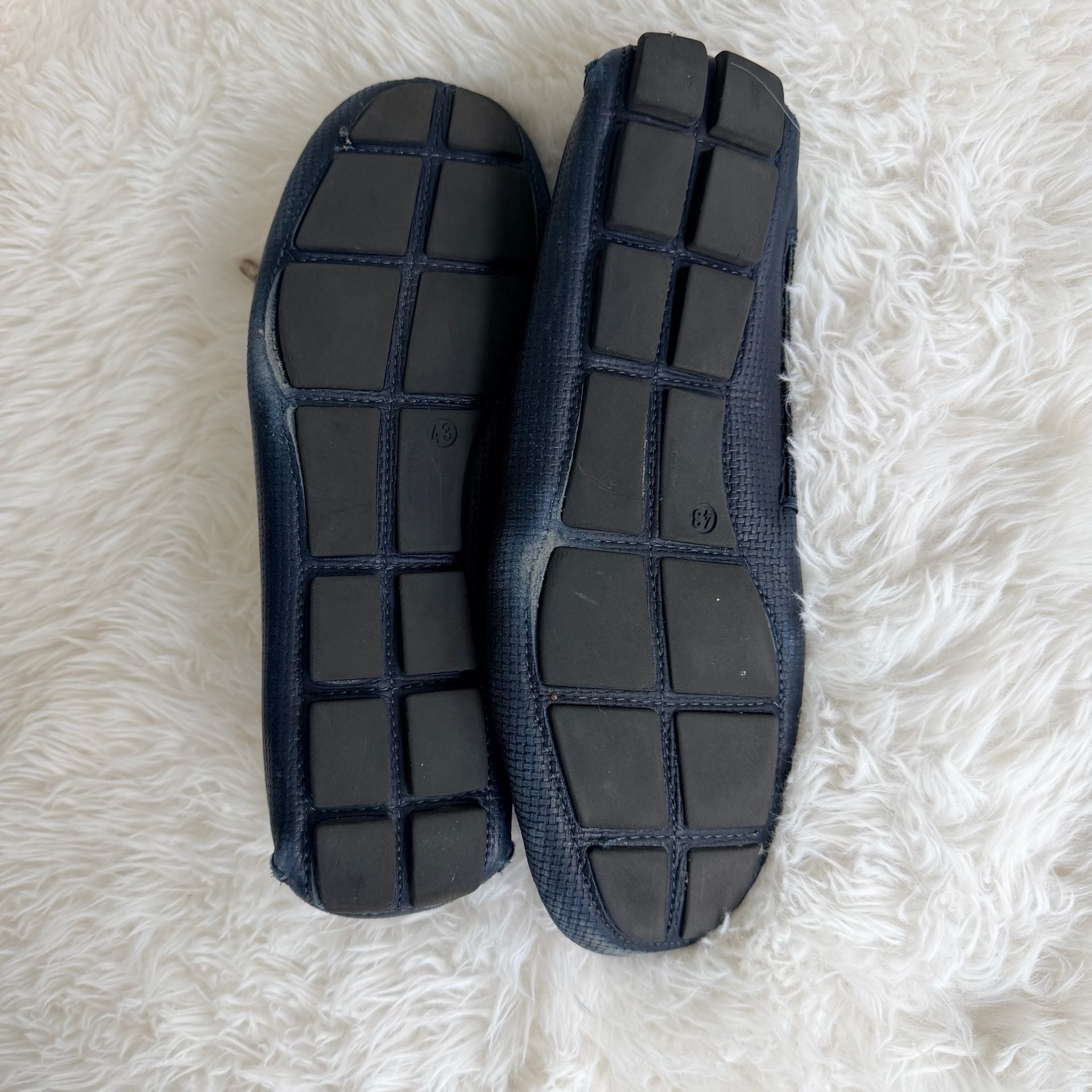Andrea Nobile Loafers Size 43 Navy Blue Leather 6