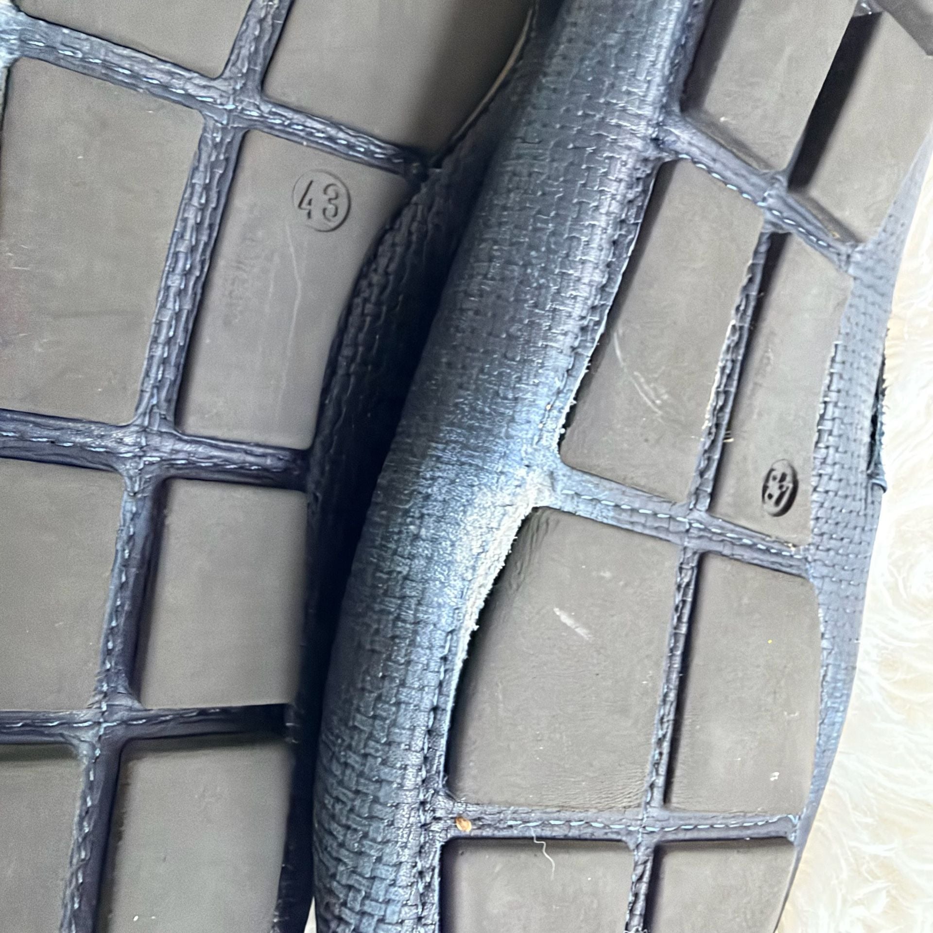 Andrea Nobile Loafers Size 43 Navy Blue Leather 7