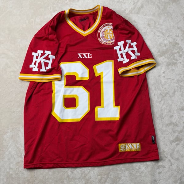 Vintage 2000’s School of Hard Knocks mesh Football Jersey Size M Red 61