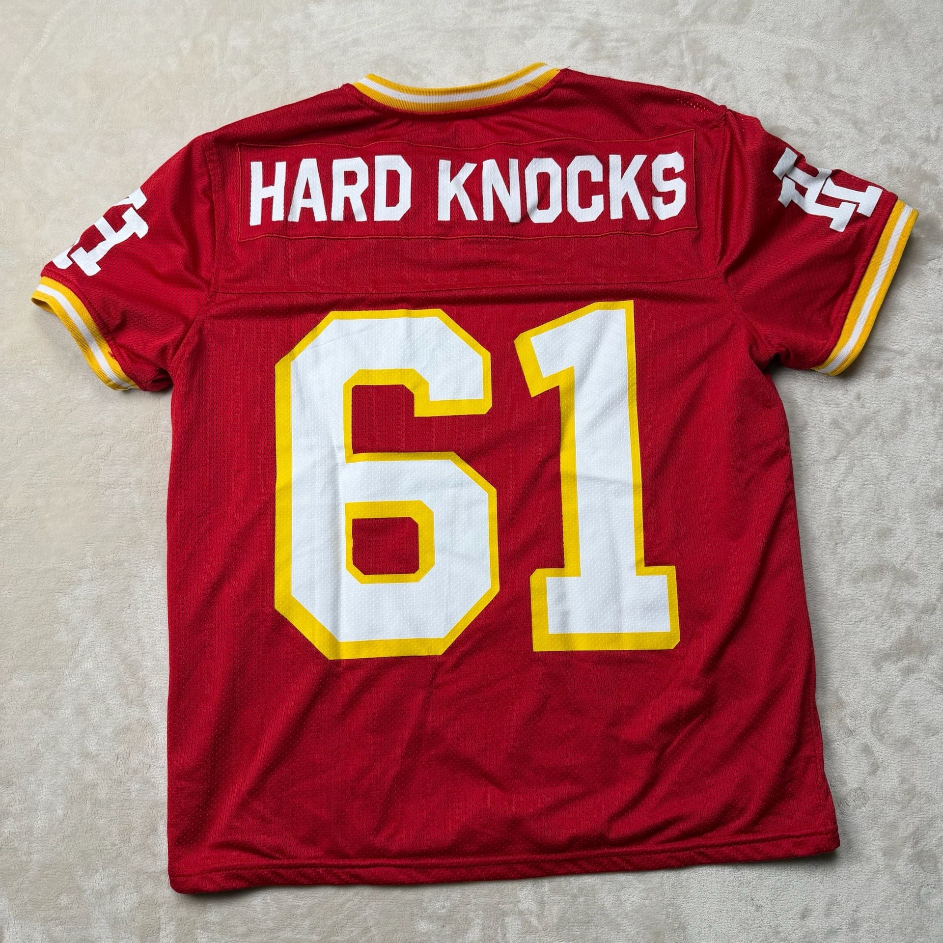 Vintage 2000’s School of Hard Knocks mesh Football Jersey Size M Red 61 7