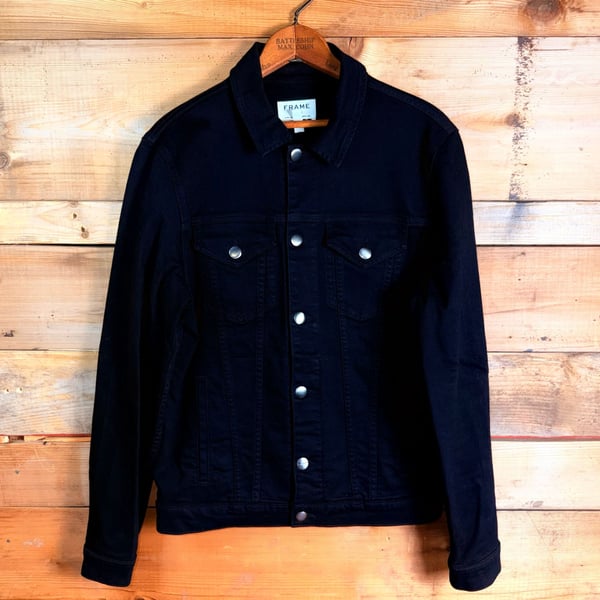 FRAME Denim Jacket Size S Black