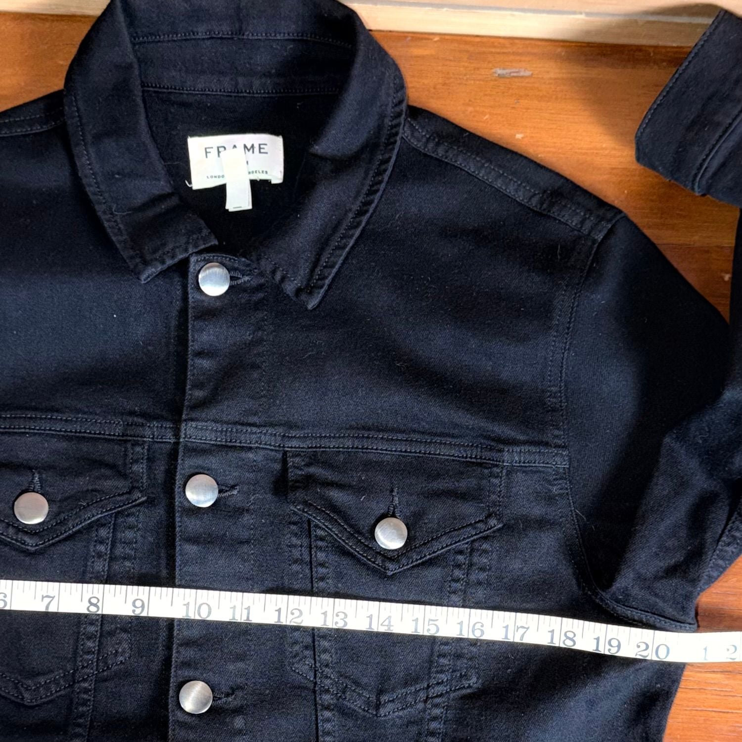 FRAME Denim Jacket Size S Black 7